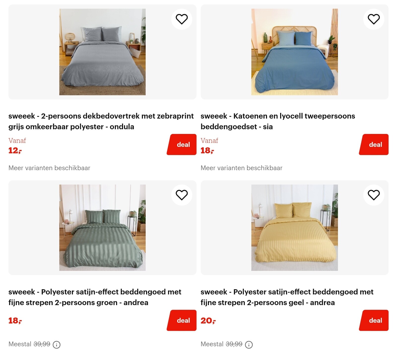 Sweeek dekbedovertrekken vanaf €12