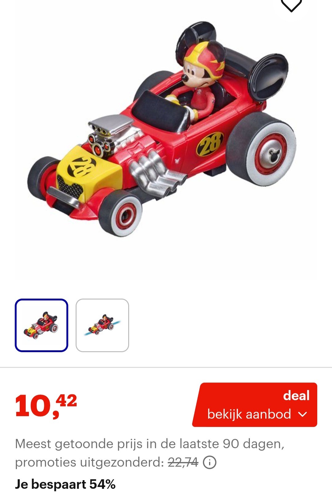 -54% Carrera First Raceauto Mickey Mouse
