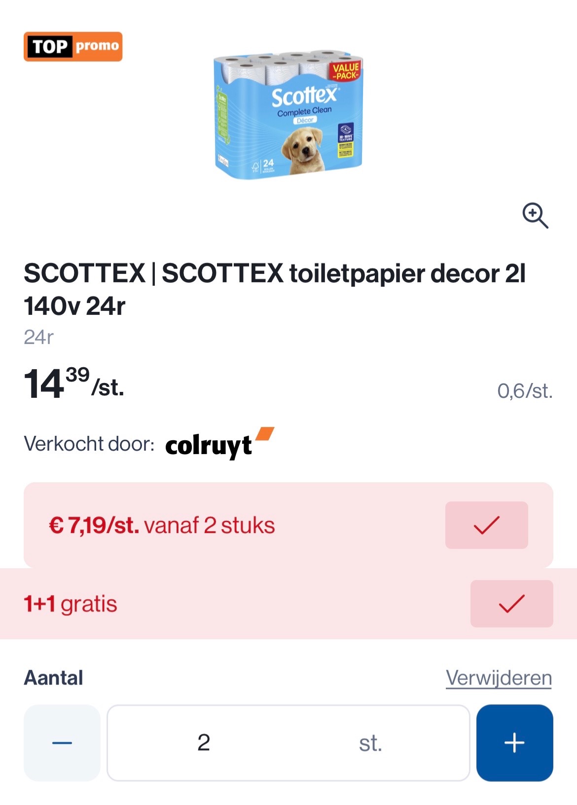 Scottex toiletpapier decor 24 rollen slechts 0,15€/rol