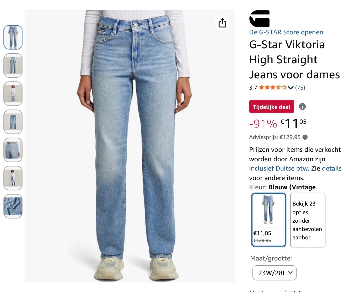 G star jeans voor dames 23/28. -91%