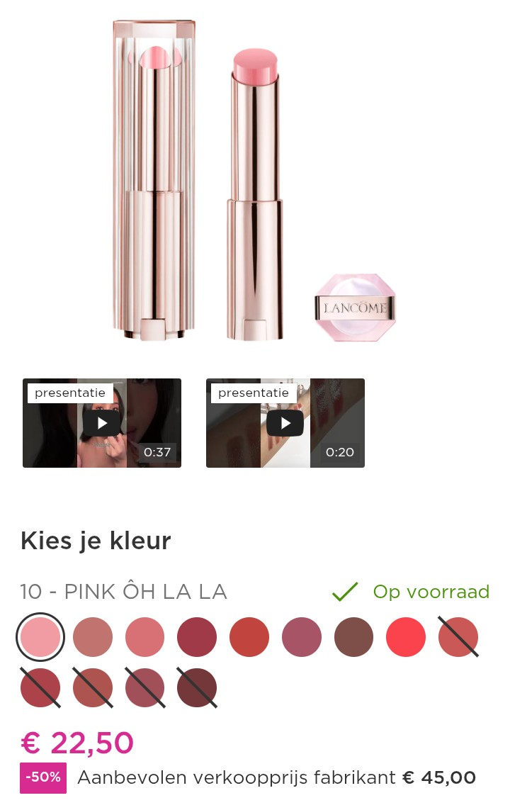 -50% op make-up van Lancôme