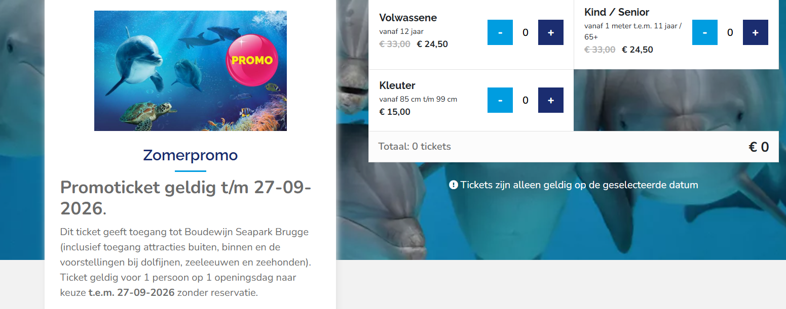 Boudewijn Seapark Brugge: zomerdeal