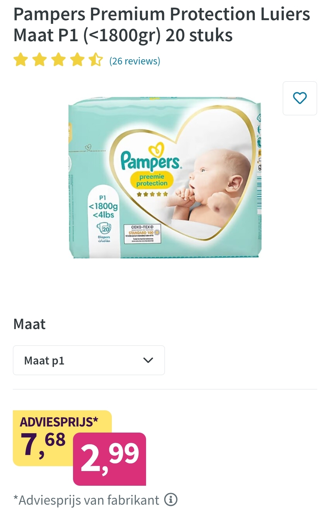 Verschillende Pampers goedkoopst bij Plein