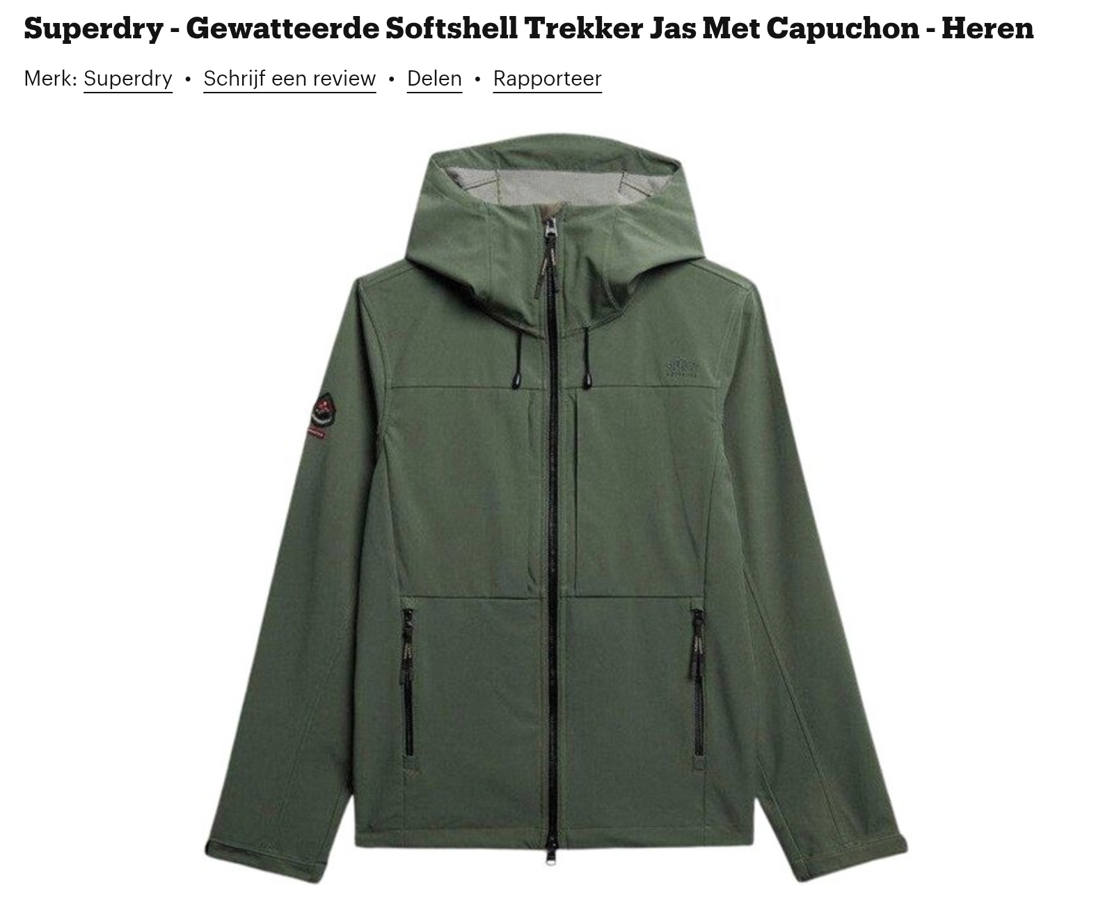 Superdry softshell trekker jas voor heren -60%