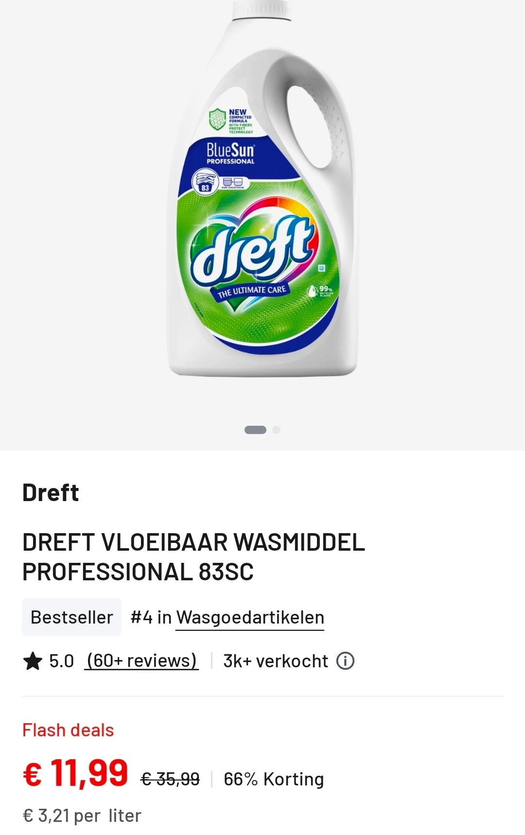 Dreft vloeibaar wasmiddel -66%