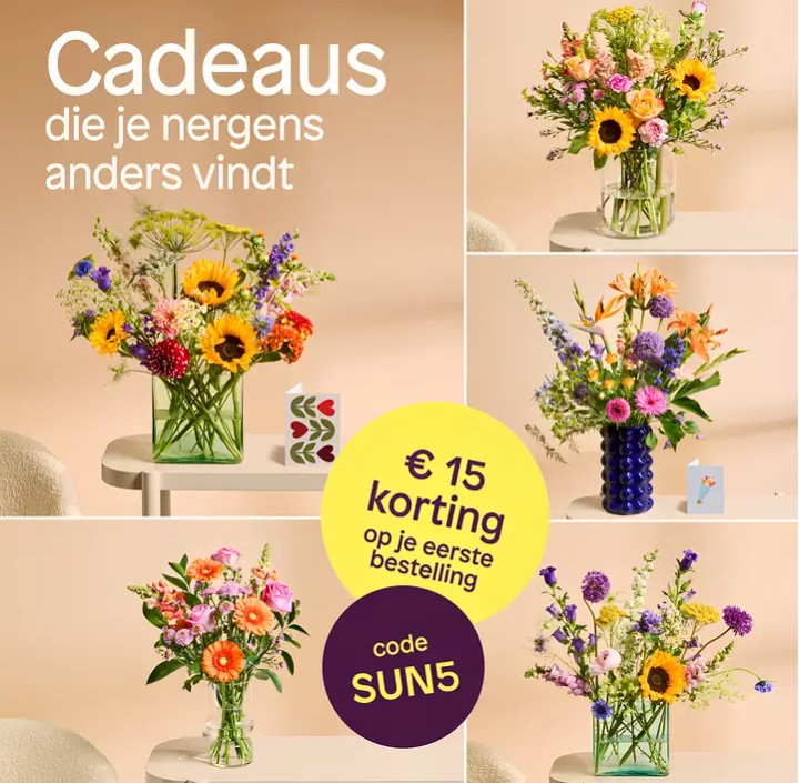 €15 korting bij Bloomon 💐