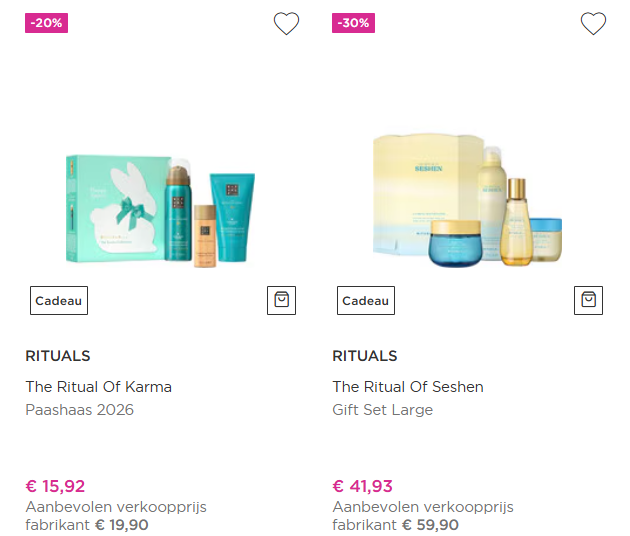 Rituals giftsets tot -30% en gratis geschenken bij ICI Paris XL 🎀🎁