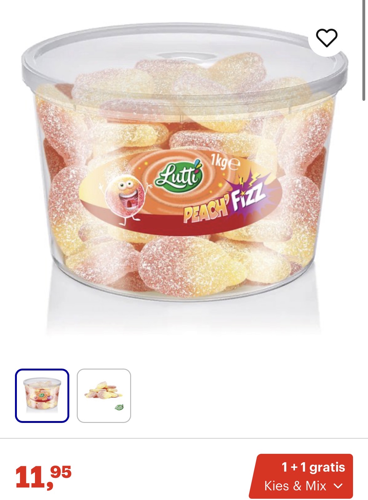 1 + 1 gratis op Lutti
