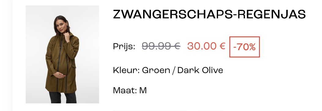 Mamalicious zwangerschaps- regenjas