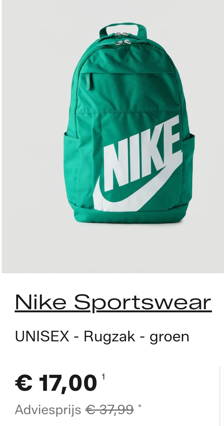 Nike tot 65% goedkoper!