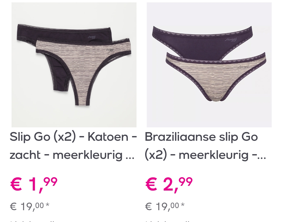Sloggi vanaf 1,99€! 😱🤩🩲🩲🩲