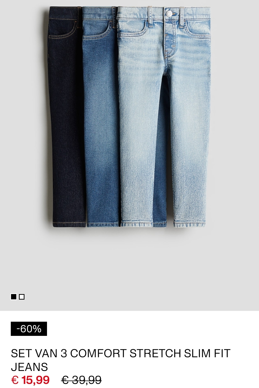 Set van 3 jongens jeansbroeken -60%