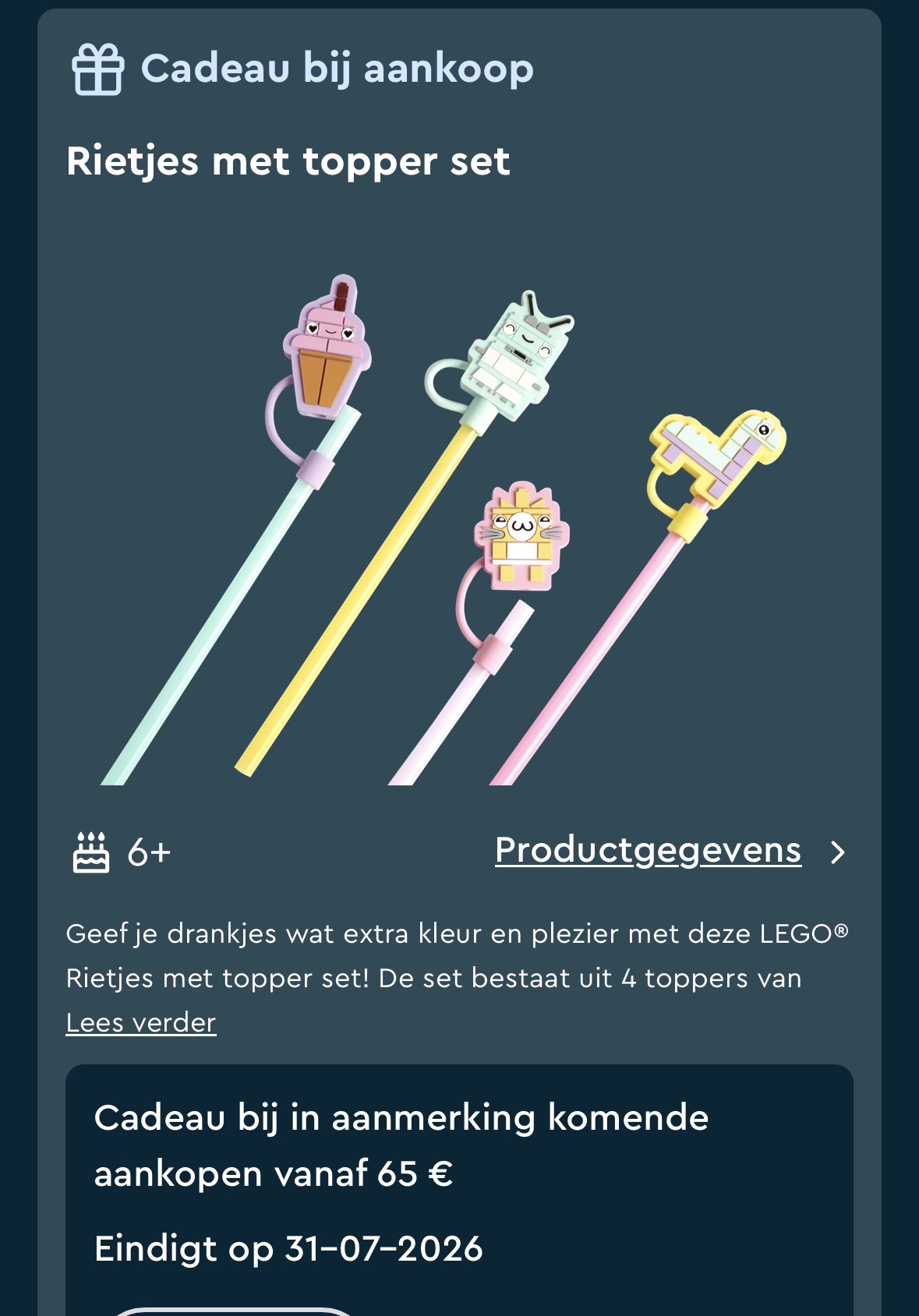 Verschillende cadeaus bij Lego