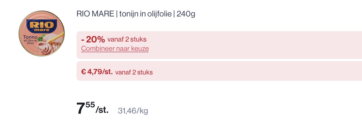 RIO Mare tonijn in olijfolie 240 gram in promo
