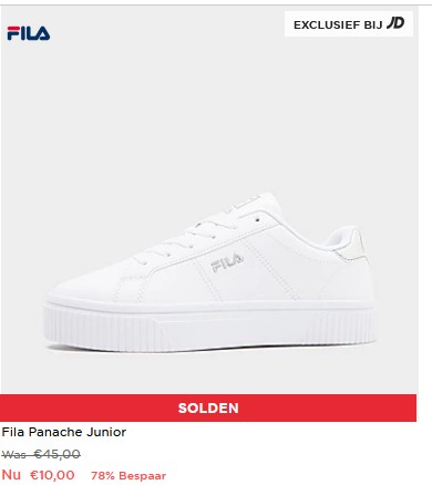 Fila sneakers vanaf 10 euro! Max 25 euro