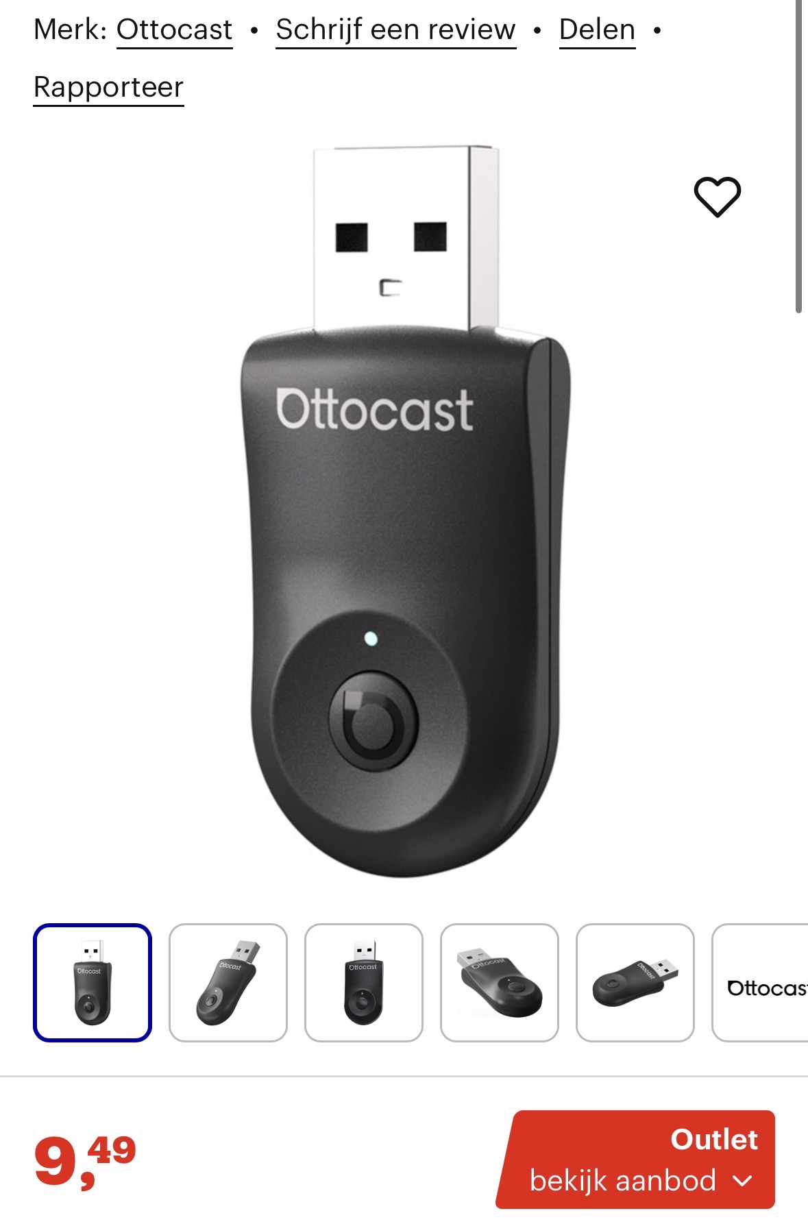 Ottocast Draadloze Adapter Micro Usb Mini