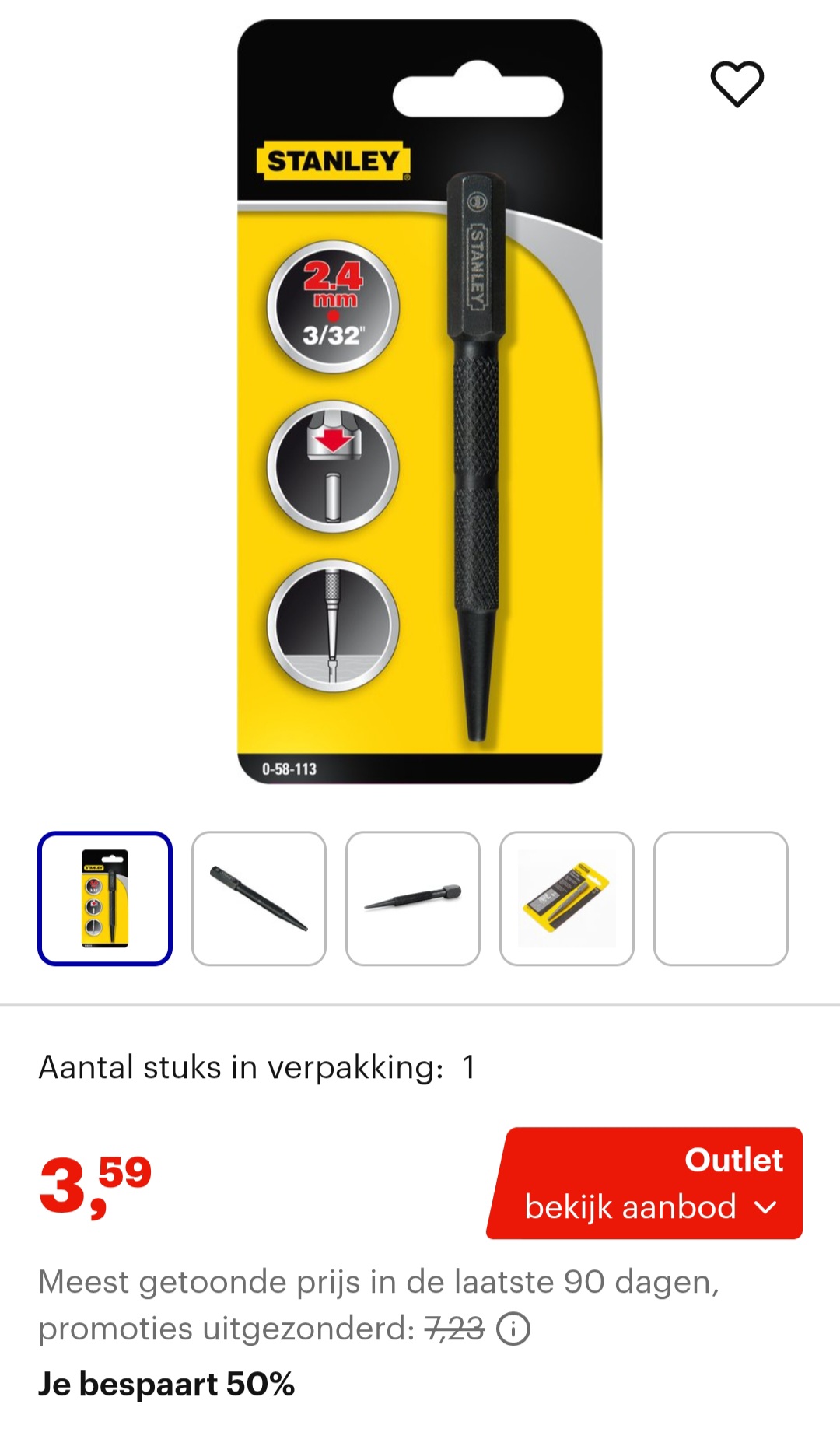 -50% Stanley Drevel 2,4mm