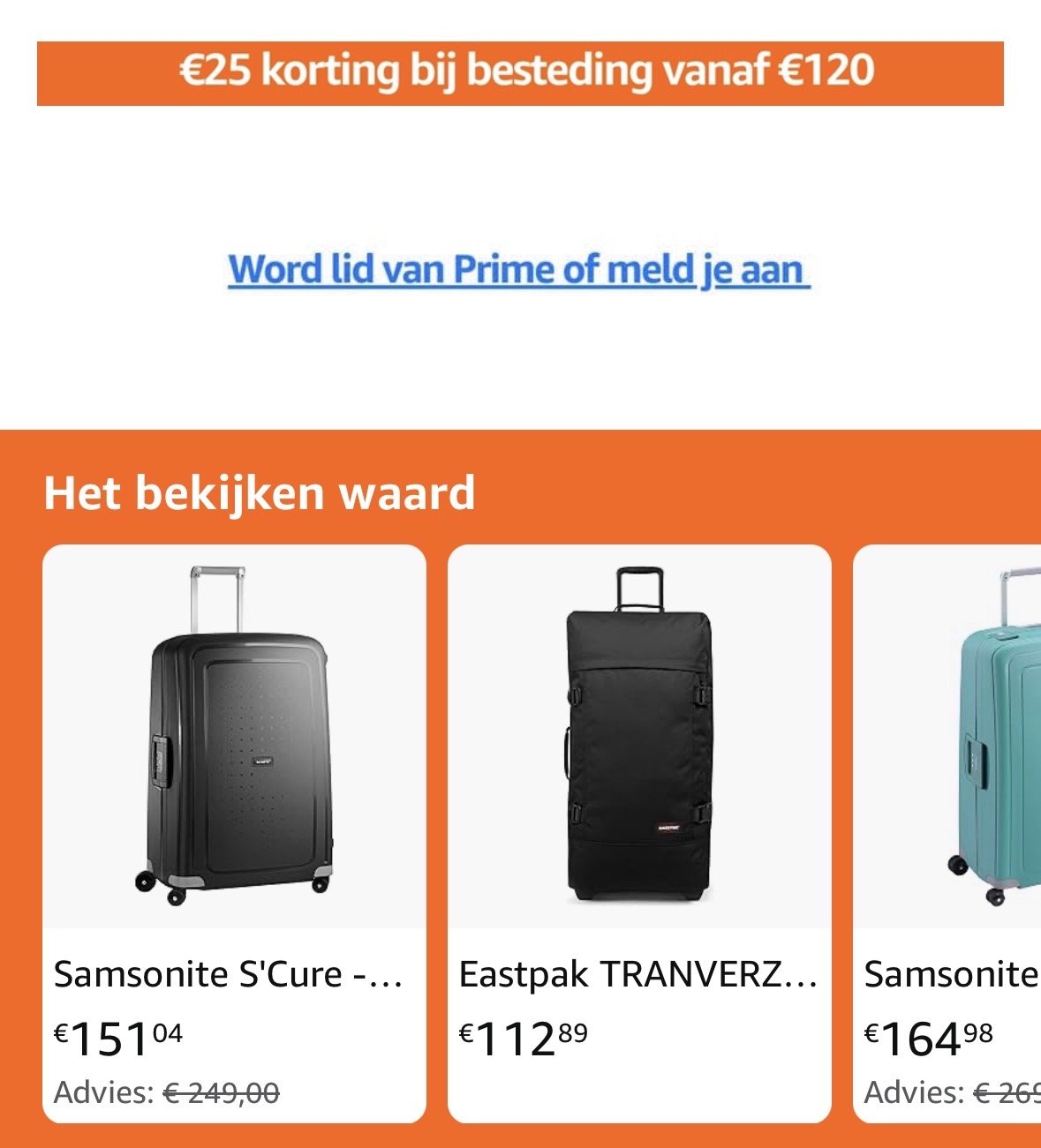 Extra korting voor prime leden Amazon op reis accessoires