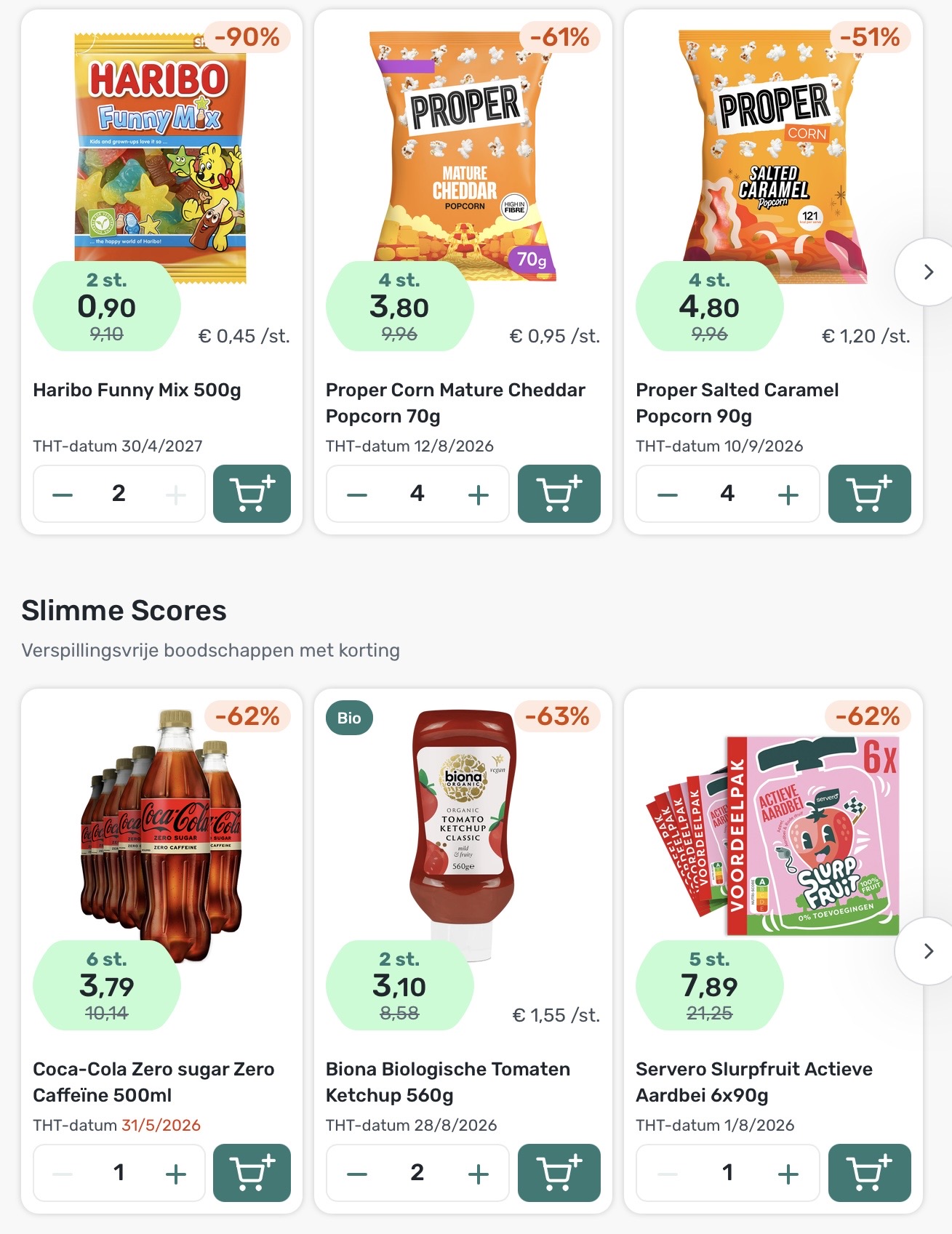 Haribo Funny Mix -90%, popcorn -61%
