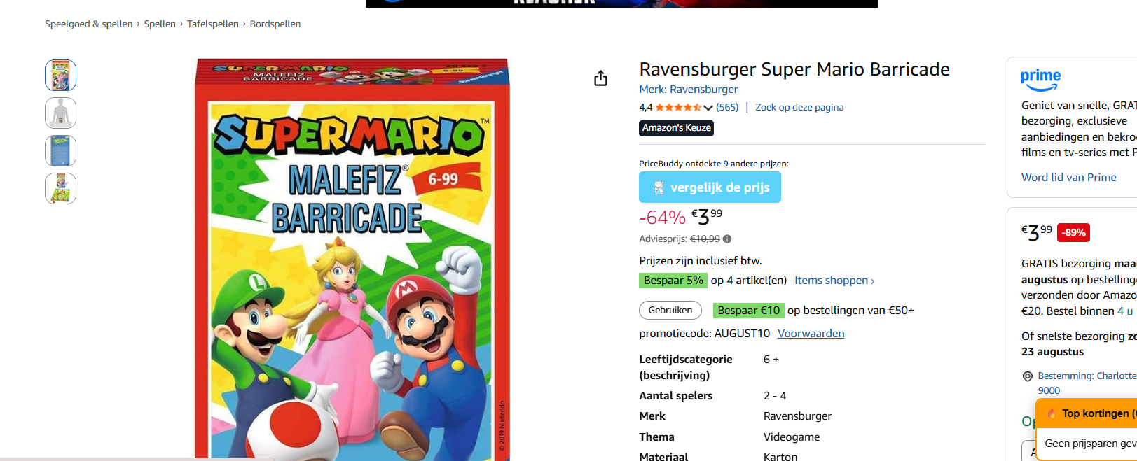 🍄 Ravensburger Super Mario Malefiz Barricade bordspel