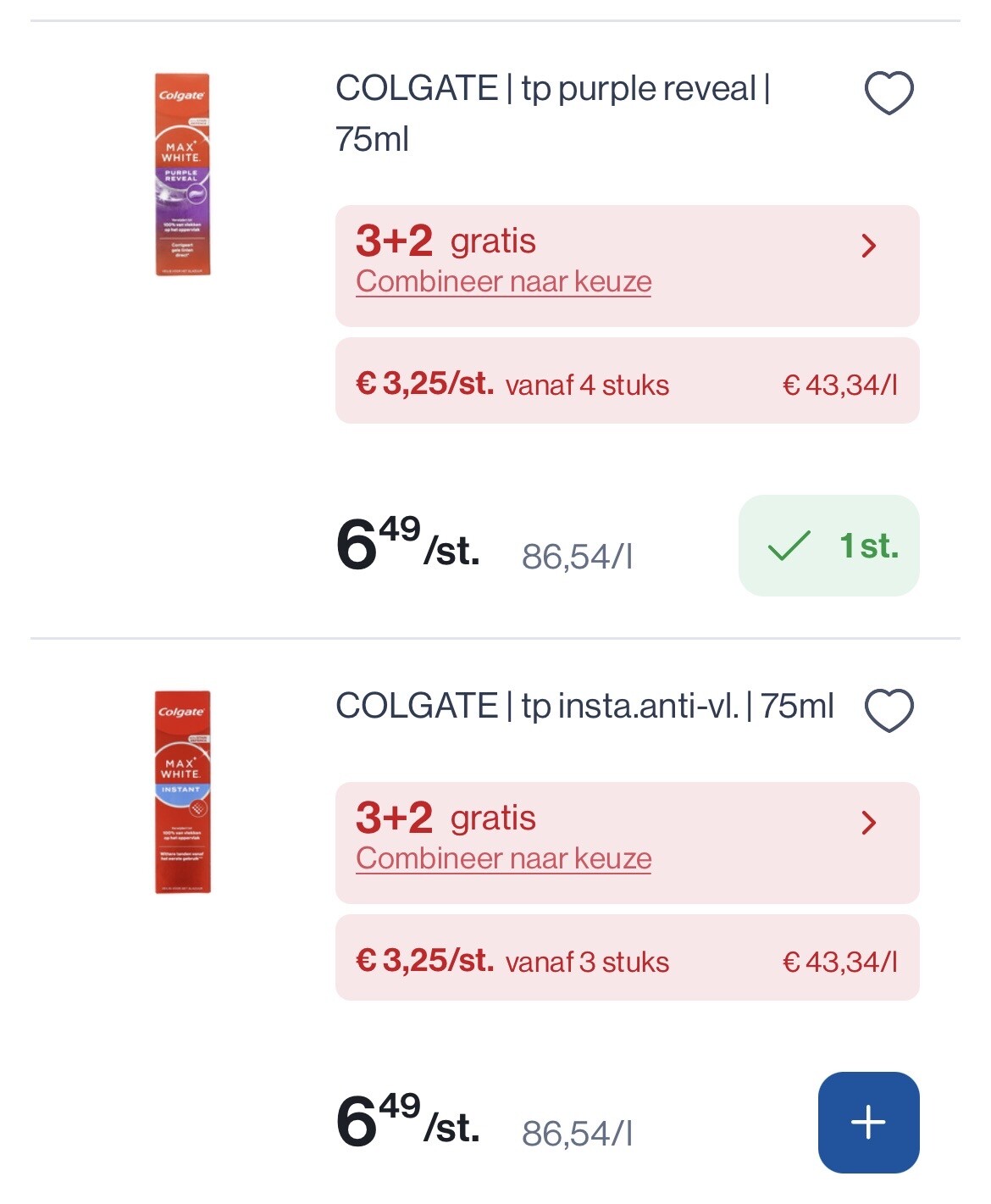 Colgate tandpasta in promo