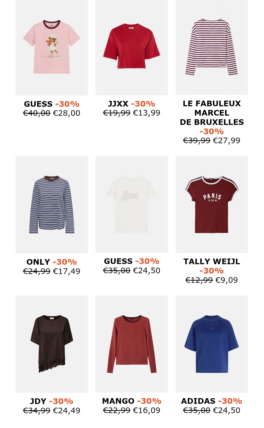 Alle t-shirts -30% bij Zeb