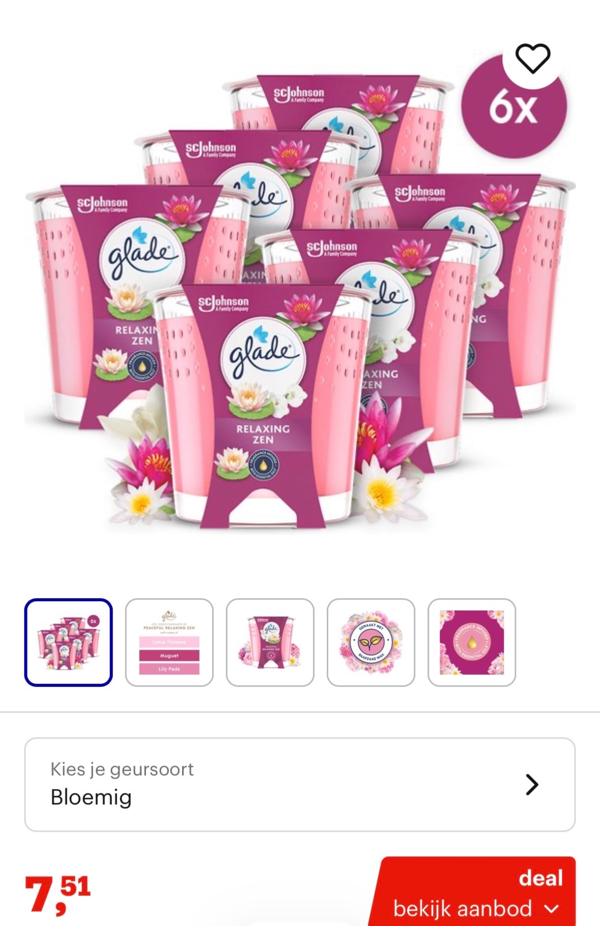 Glade Geurkaars Relaxing Zen