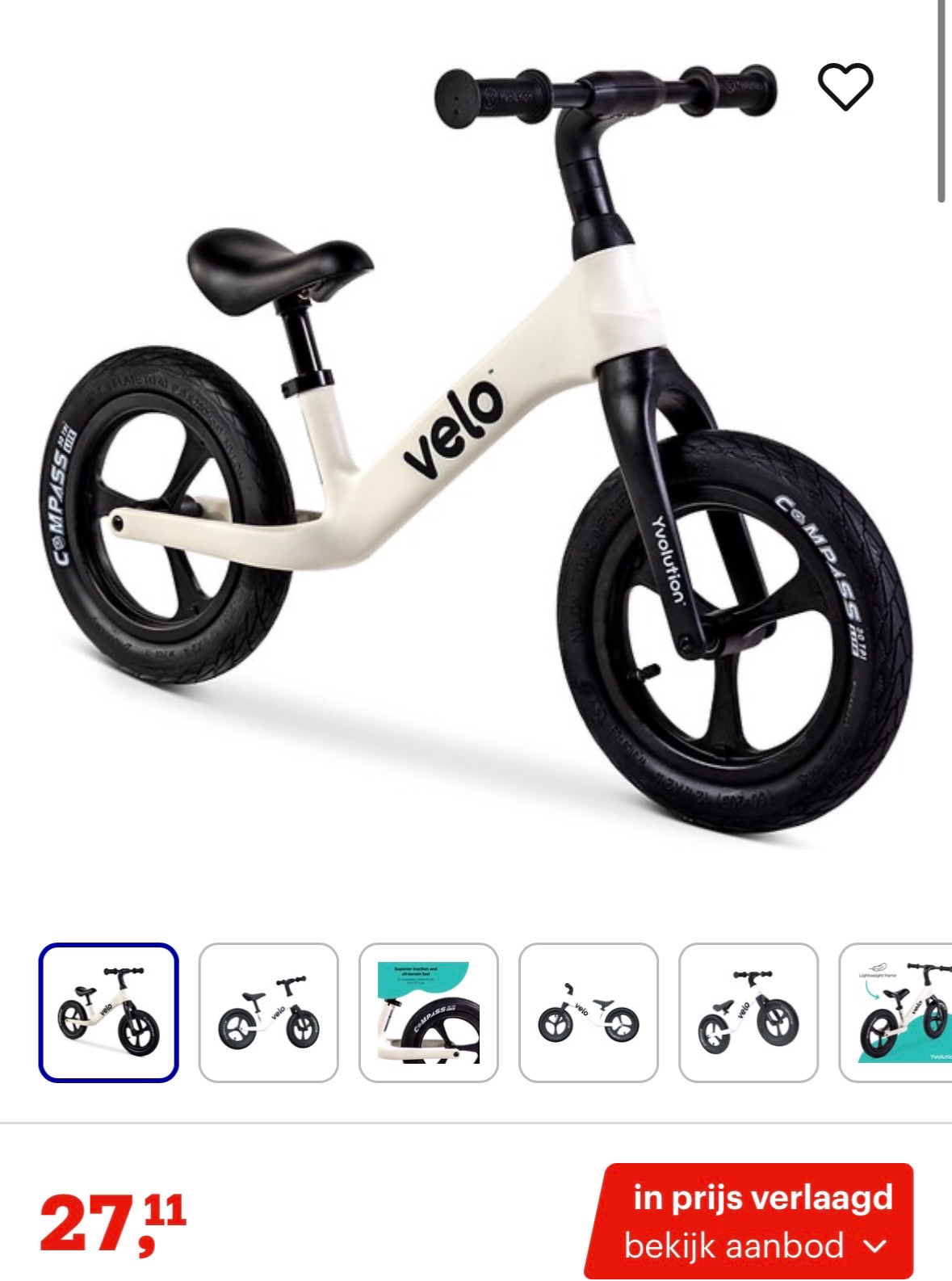 Verstelbare loopfiets