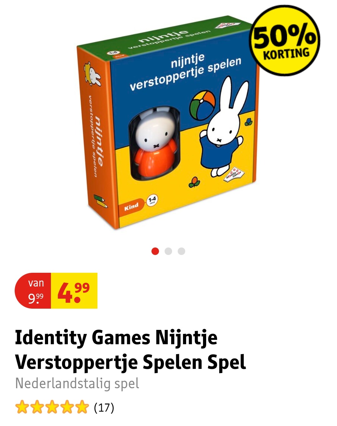 Nijntje verstoppertje spel €4,99!