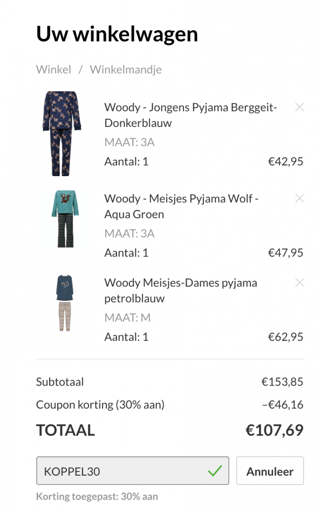 30% korting gekregen op de laatste nieuwe win...