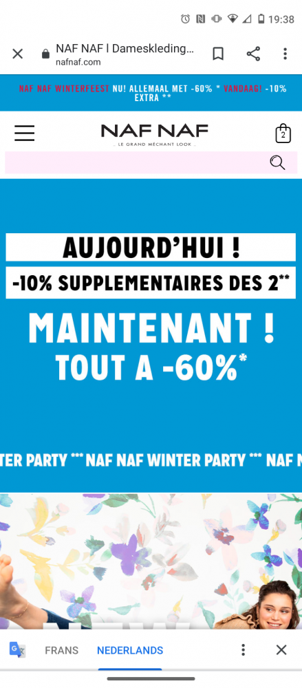 NAF NAF 60% korting + 10% extra bij 2 stuks