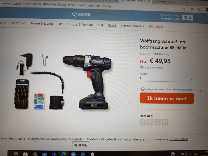 Wolfgang schroef en boormachine ibood. Is dit...
