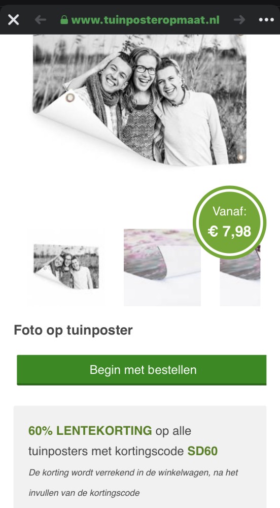 Een tuinposter op maat met korting! Www.tuinp...