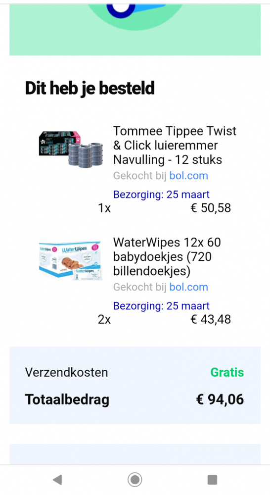 Koopje bij bol.com Waterwipes aan 1,81 euro p...
