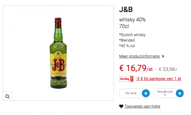 Voor de whisky drinkers onder ons: bij Colruy...