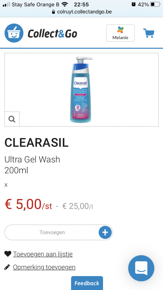 Clearasil in rode prijs op collect en go, wee...