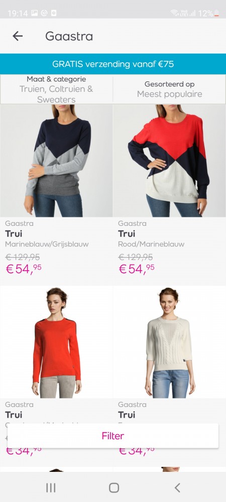 Gaastra kledij met grote kortingen op Veepee...