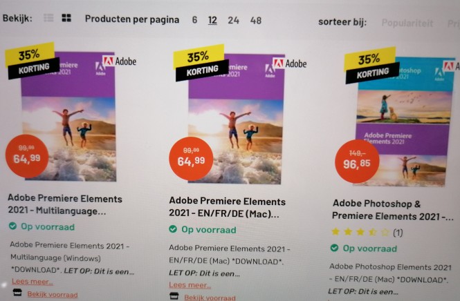 Kortingen van 35% op Adobe software bij kamer...