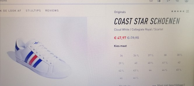 Schoenen coast star van 79,95€ naar 47,97€ ww...