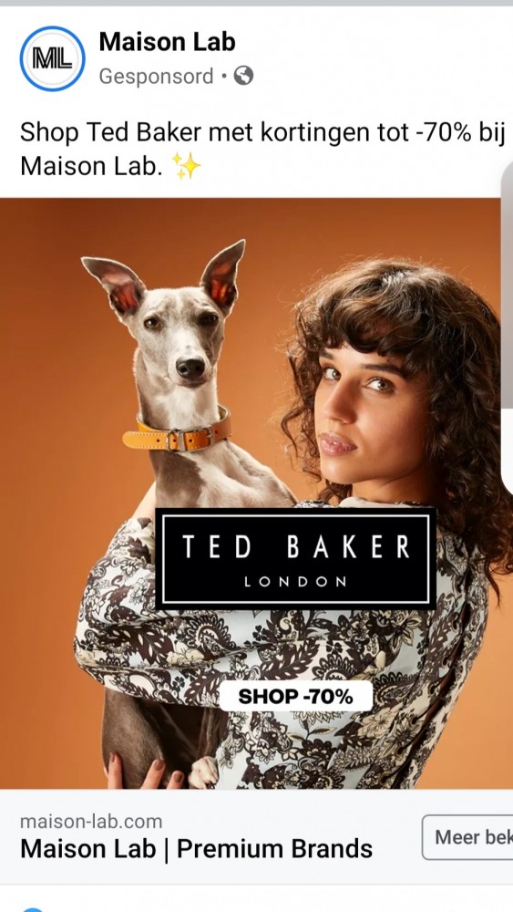Bij Maison Lab nu -70% op Ted Baker