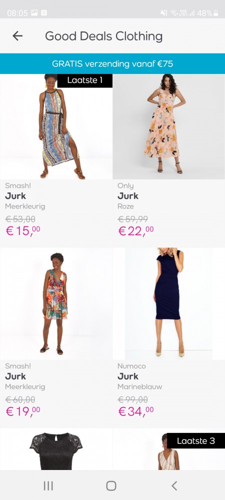 Verschillende merkkledij voor vrouwen, mannen...