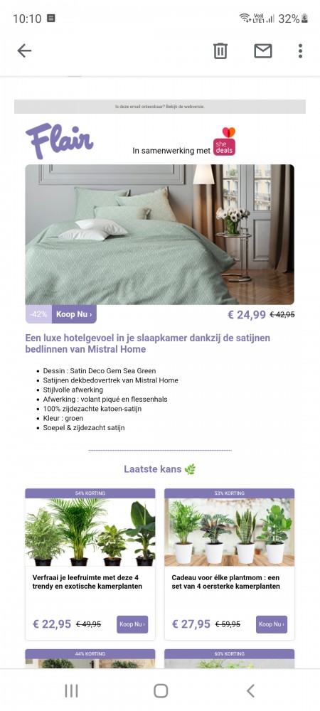 Satijnen bedlinnen van Mistral Home nu met ko...