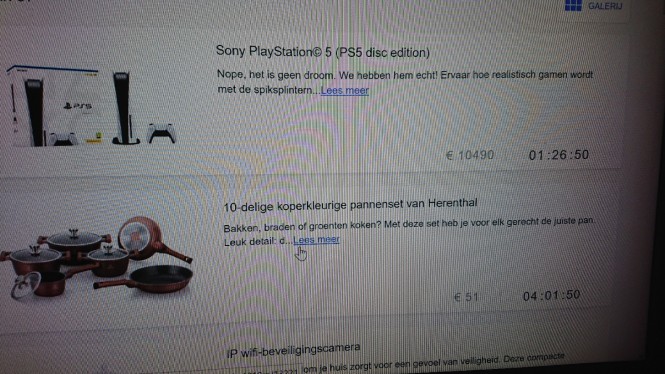 vakantieveilingen super promo op de PS5!!😜😀...