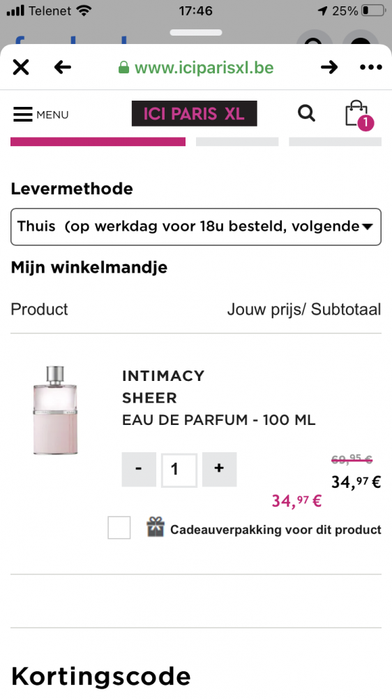 Mooie actie op hele gamma Intimacy sheer bij...