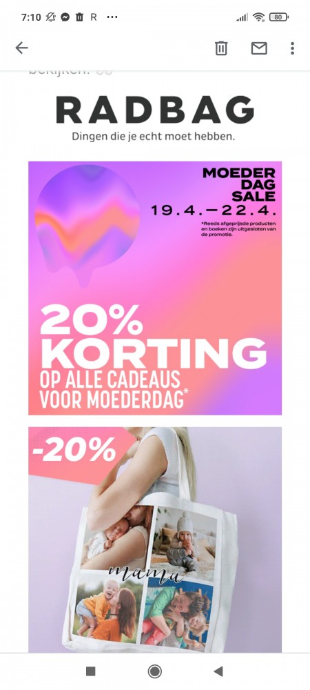Tijdelijk: 20 % korting op alle Moederdaggesc...