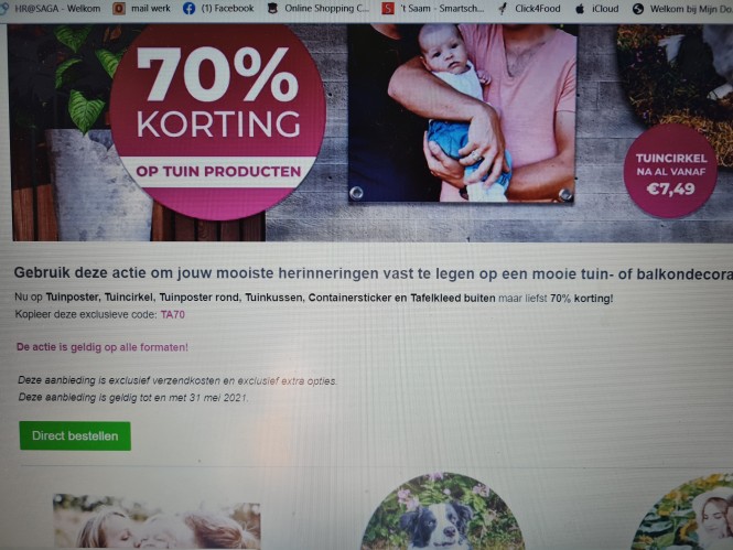 Nu 70% korting op tuinposter, tuincirkek, tui...