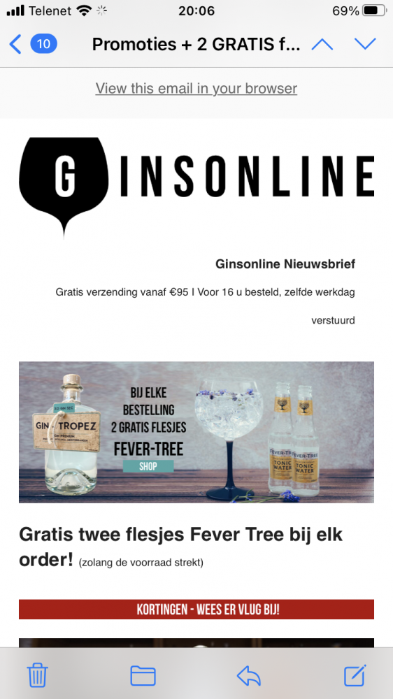 Eerste bestelling bij ginsonline, 5 % extra...