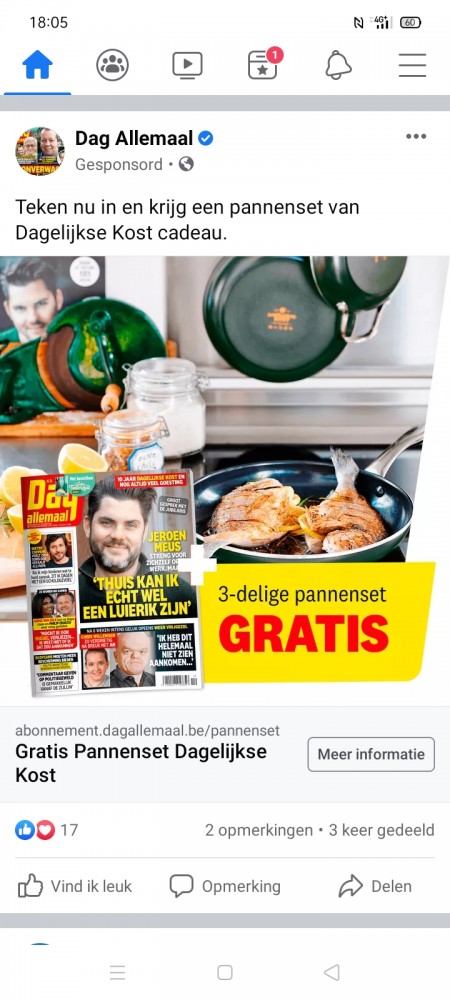 Dag allemaal! Teken nu in en krijg een pannen...