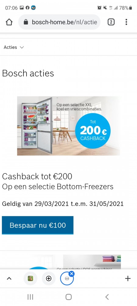 Bosch-home.be Tot 200€ op een selectie diepvr...