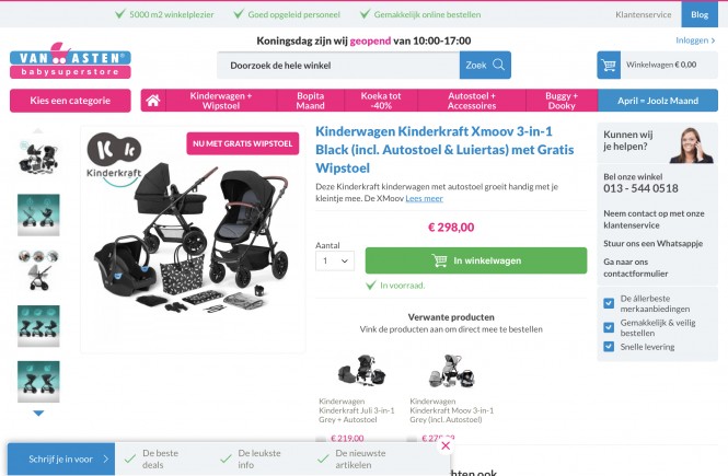 Nu bij aankoop van een Kinderwagen Kinderkraf...